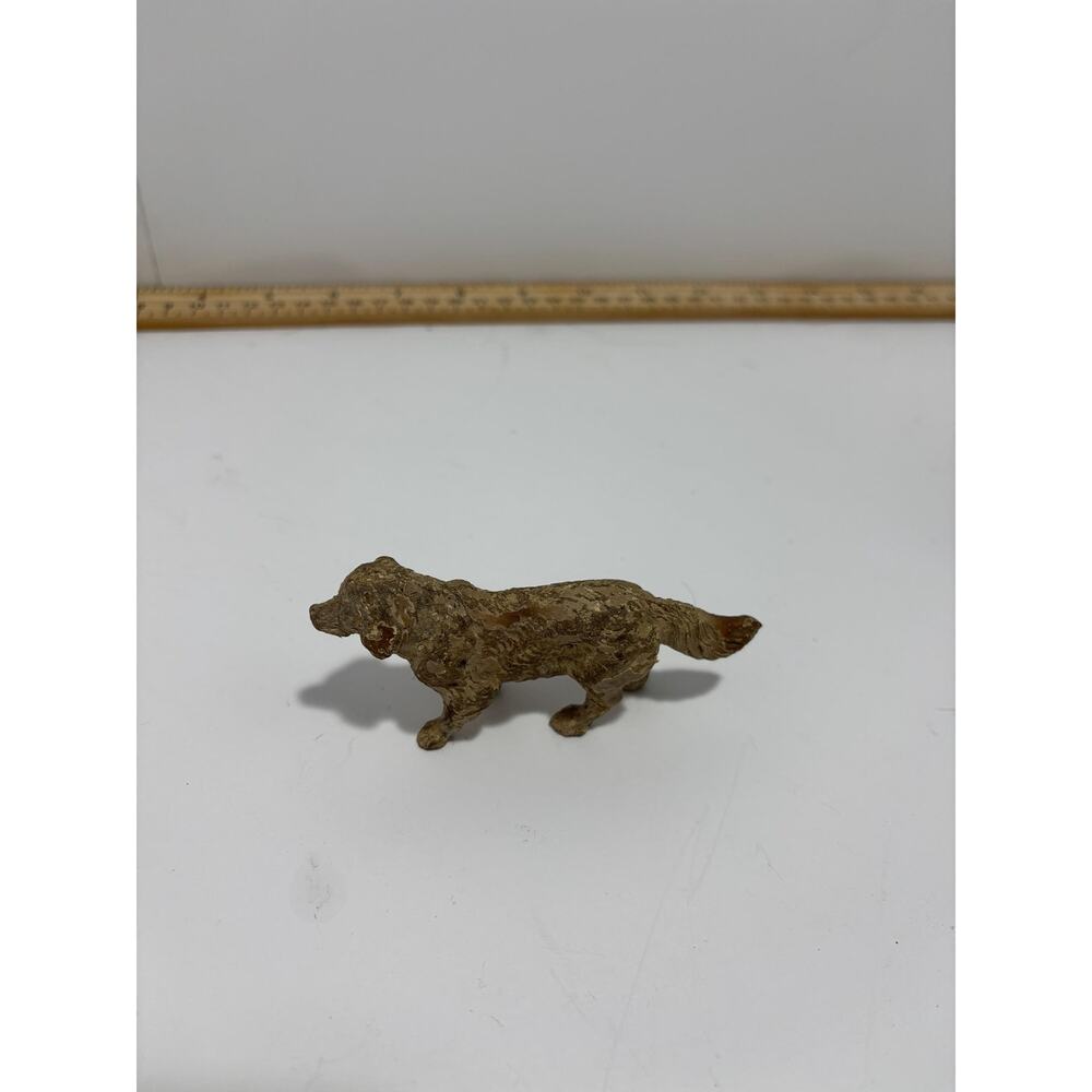 Vintage 1940s Hubley Authentic Cast Iron Standing Cocker Spaniel Dog Figurine